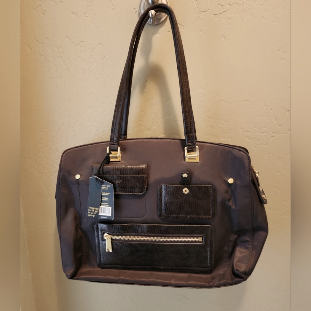 BROWN TUTILO LAPTOP ACCESSORY BAG NWT